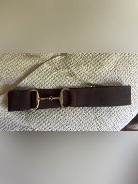 Ellany Brown Bit Buckle Elastic Belt